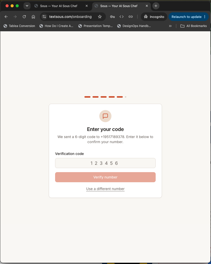 One-time passcode (double opt-in)